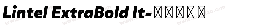 Lintel ExtraBold It字体转换